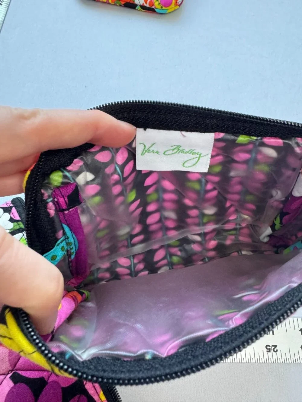 Vera Bradley Va Va Bloom Set of 3 Zip Pouches Cosmetic Bags